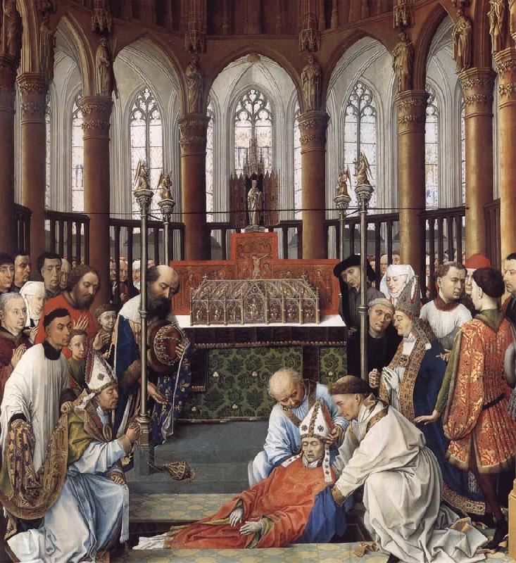 Rogier van der Weyden The Exhumation of Saint Hubert
